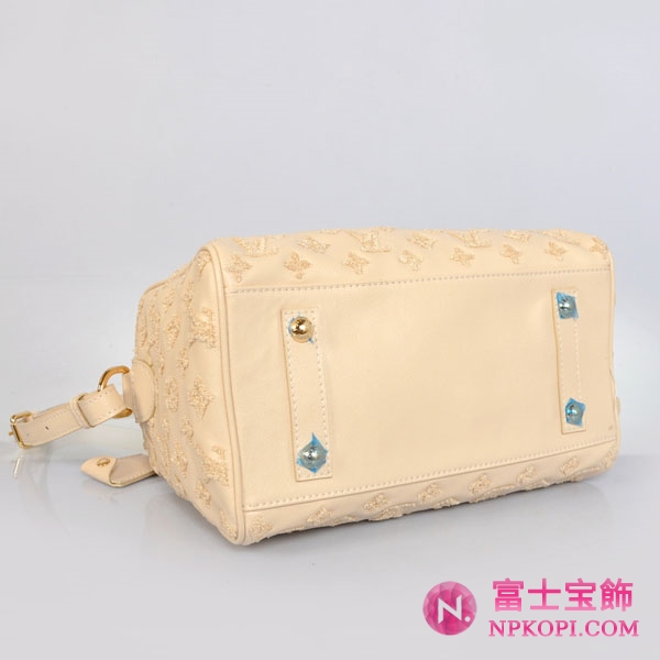 2013年ルイヴィトン　最新作刺繍モチーフ　ボストンタイプ2WAYバッグ　ベージュ M93457-12